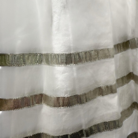 Crewcuts Kids White Sleeveless Dress with Stripes - Picture 3 of 4